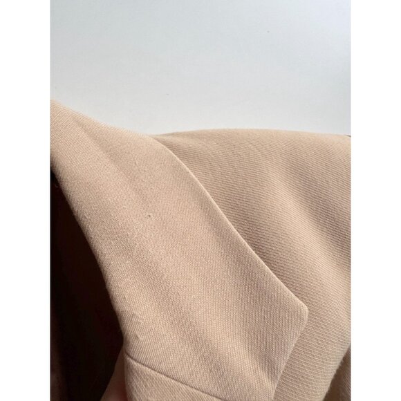 ZARA Camel Tan Polyester Suiting Oversized Relaxed Blazer Suit Jacket, Size L - Picture 13 of 16